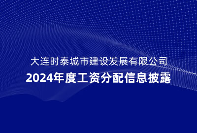 大連時泰城市建設(shè)發(fā)展有限公司2024年度工資分配和企業(yè)負責(zé)人薪酬披露